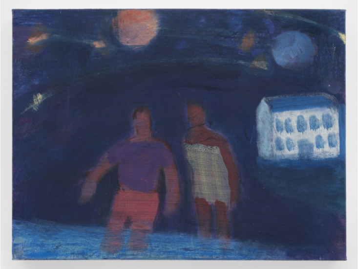 Katherine Bradford　Night Swimmers, House by the Sea　2021