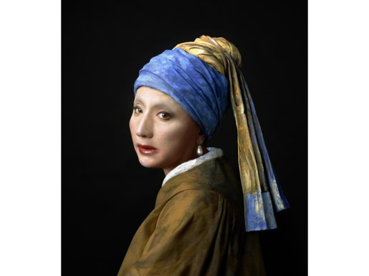 森村泰昌　Vermeer Study: Looking Back (Mirror)　2008