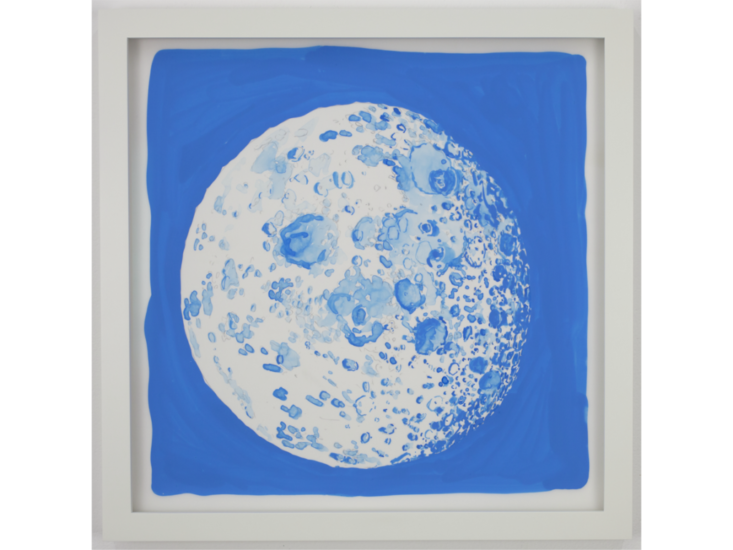 Daniel Arsham　Moon Painting (Blue 2)　2016