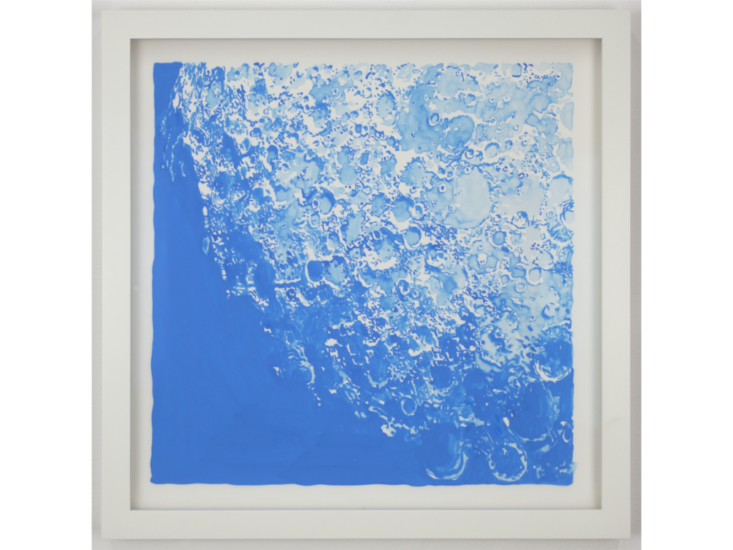 Daniel Arsham　Moon Painting (Blue 5)　2016