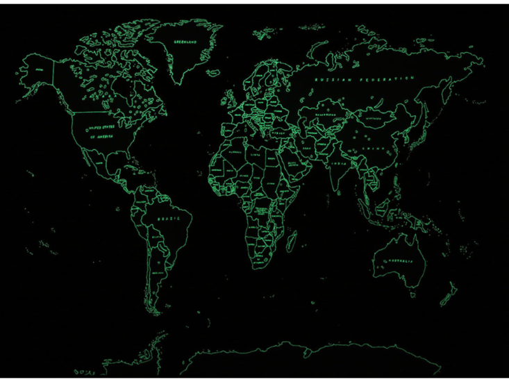 青山悟　Map of The World (Dedicated to unknown Embroiderers)　2014